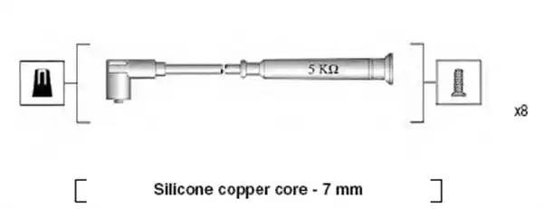 Ккомплект проводов зажигания 941045270514 MAGNETI MARELLI