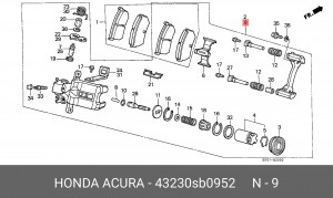Тормозной суппорт 43230SB0952 HONDA