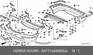 Бампер передний 04711S04505ZZ HONDA