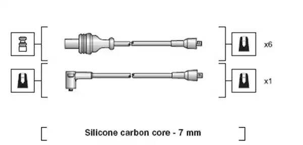 Ккомплект проводов зажигания 941318111011 MAGNETI MARELLI