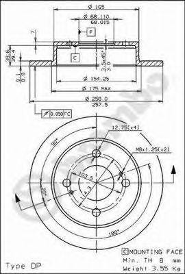 Тормозной диск 08.5737.10 BREMBO