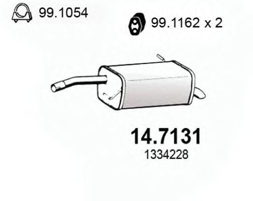 Глушитель выхлопных газов конечный 147131 ASSO