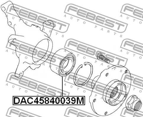 Подшипник ступицы колеса DAC45840039M FEBEST