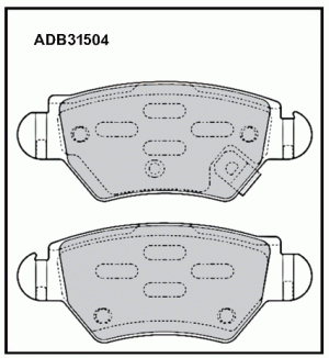 Колодки тормозные дисковые ADB31504 ALLIED NIPPON