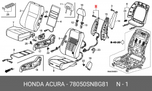 Подушка безопасности 78050SNBG81 HONDA