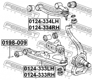 Рычаг подвески 0124-334LH FEBEST
