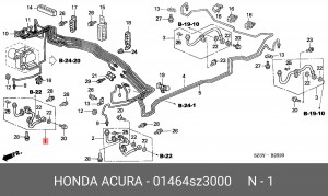 Тормозной шланг 01464SZ3000 HONDA