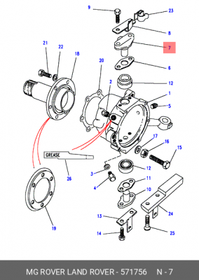 Болт поворотного кулака 571756 LAND ROVER