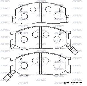 Колодки тормозные дисковые SN815P ADVICS