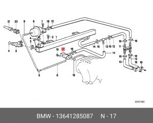 Пусковой топливный клапан 13 64 1 285 087 BMW