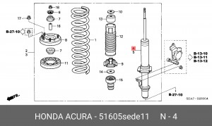Амортизатор 51605SEDE11 HONDA