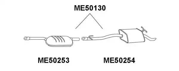 Предглушитель выхлопных газов ME50253 VENEPORTE