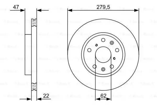 Диск тормозной 0 986 479 403 BOSCH
