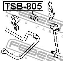 Втулка стабилизатора TSB-805 FEBEST