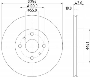 Тормозной диск MDC1289 MINTEX