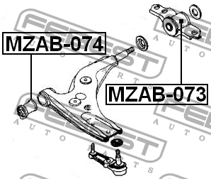 Сайлентблок MZAB-074 FEBEST