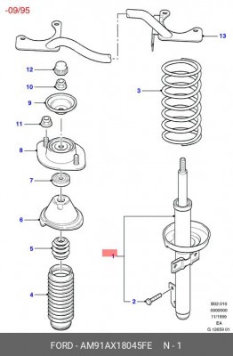 Амортизатор подвески AM91AX-18045-FE FORD