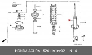 Амортизатор 52611S1EE02 HONDA