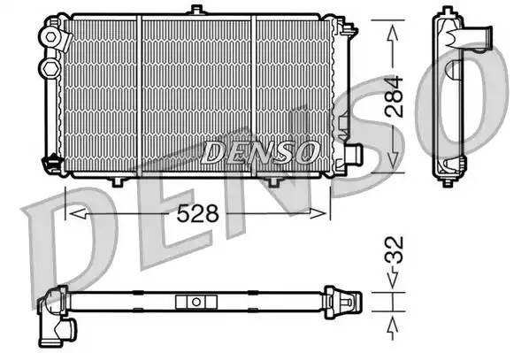 Радиатор, охлаждение двигател DRM07001 DENSO