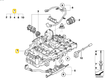 Блок клапанов управления АКПП 24 60 7 581 601 BMW