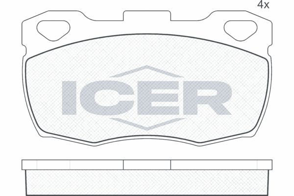 Комплект тормозных колодок, диско 140799 ICER