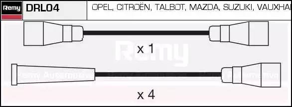 Ккомплект проводов зажигания DRL04 DELCO REMY