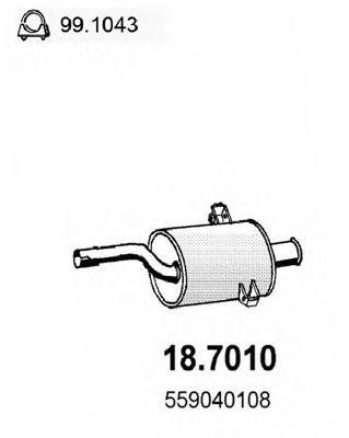 Глушитель выхлопных газов конечный 187010 ASSO