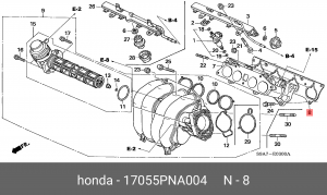 Прокладка, впускной коллектор 17055-PNA-004 HONDA