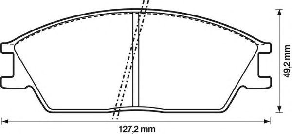 Комплект тормозных колодок, диско 572268B BENDIX JURID