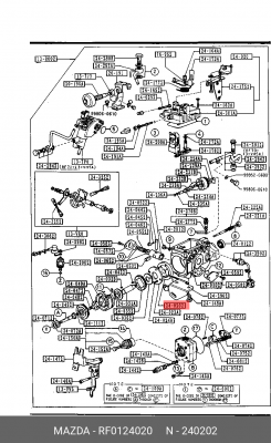 Топливный насос; Насос, топливоподающяя система RF0124020 MAZDA