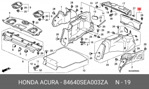 Деталь 84640SEA003ZA HONDA
