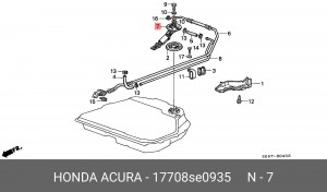 Фильтр, подъема топлива 17708SE0935 HONDA