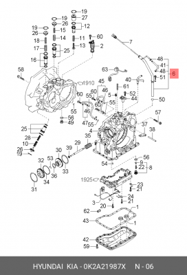 Направляющая масляного щупа 0K2A21987X HYUNDAI KIA