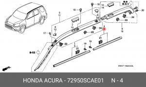 Молдинг двери 72950SCAE01 HONDA