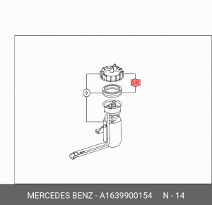 Гайка A 163 990 01 54 MERCEDES BENZ