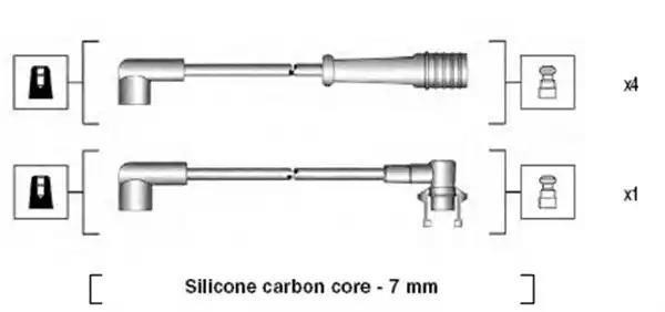 Ккомплект проводов зажигания 941145150712 MAGNETI MARELLI