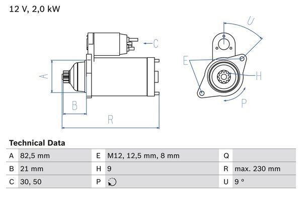 Стартер 0 986 018 940 BOSCH