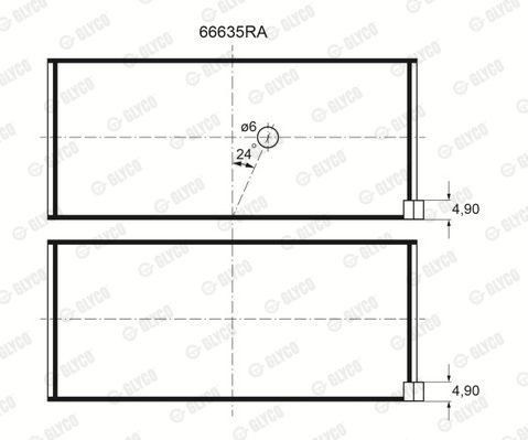 Подшипник 66635RA GLYCO