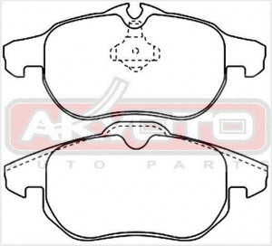 Колодки тормозные дисковые AKD-0325 AKYOTO