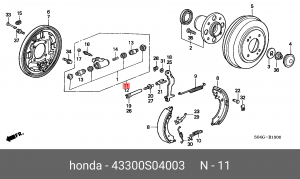 Колесный тормозной цилиндр 43300S04003 HONDA