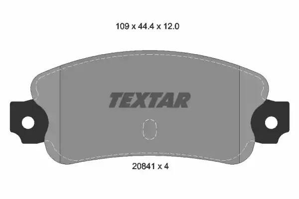 Комплект тормозных колодок, диско 2084102 TEXTAR