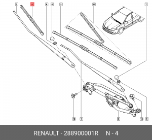 Щетка стеклоочистителя 288900001R RENAULT