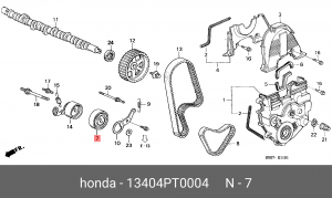 Натяжной ролик, ремень ГРМ 13404-PT0-004 HONDA