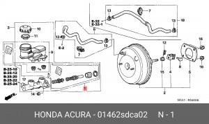 Ремкомплект, главный тормозной цилиндр 01462SDCA02 HONDA