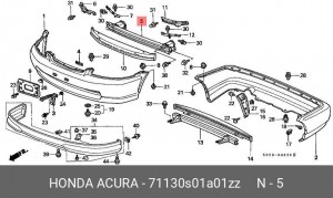 Носитель, буфер 71130S01A01ZZ HONDA