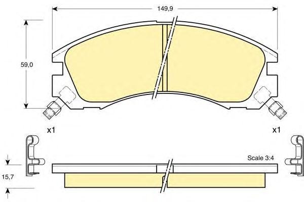 Комплект тормозных колодок, диско 6132009 GIRLING