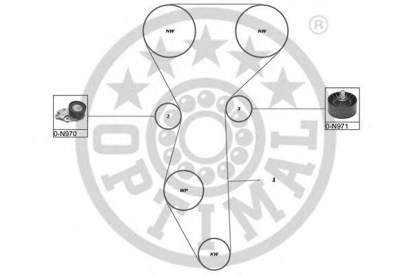 Комплект ремня ГРМ SK-1273 OPTIMAL
