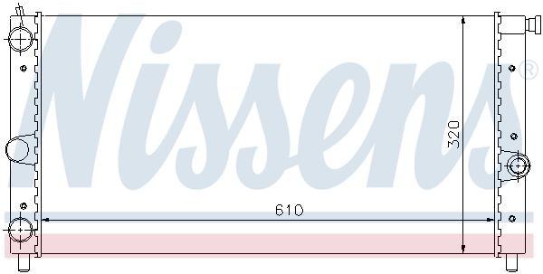 Радиатор, охлаждение двигател 61848 NISSENS