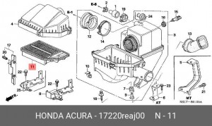 Воздушный фильтр 17220REAJ00 HONDA