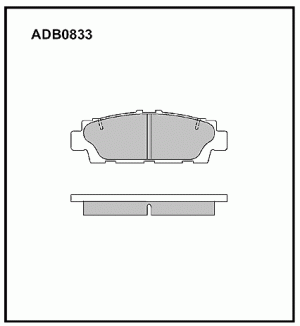 Колодки тормозные дисковые ADB0833 ALLIED NIPPON